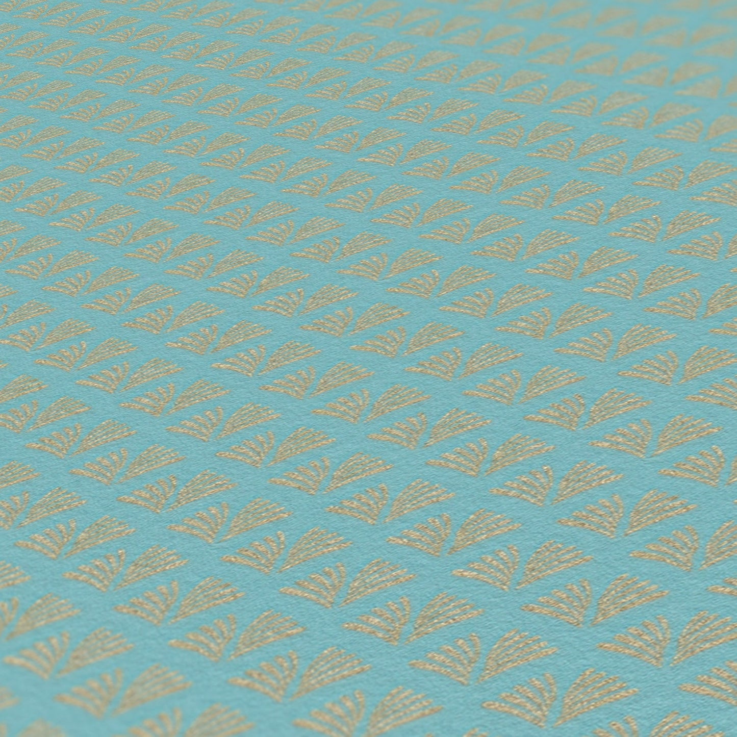 Trendwall 2 Glitzer Vliestapete Türkis Gold Glitzer 10,05 m x 0,53 m