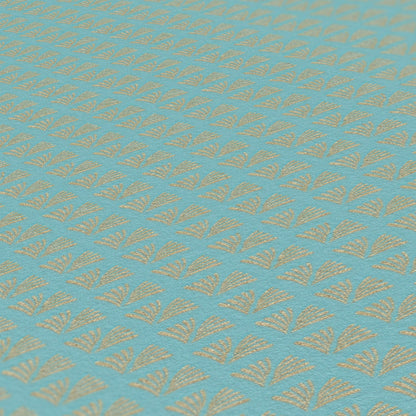 Trendwall 2 Glitzer Vliestapete Türkis Gold Glitzer 10,05 m x 0,53 m