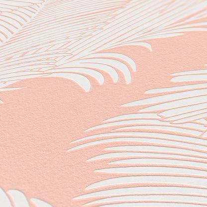 Trendwall 2 Dschungel Vliestapete Rosa Weiß 10,05 m x 0,53 m