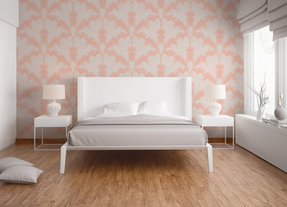 Trendwall 2 Dschungel Vliestapete Rosa Weiß 10,05 m x 0,53 m