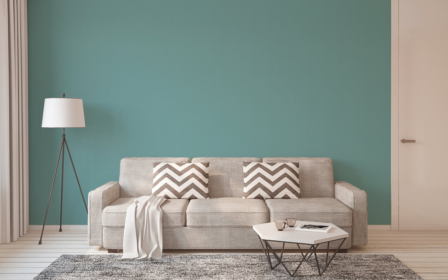 Trendwall 2 Schaum-Vliestapete Türkis 10,05 m x 0,53 m