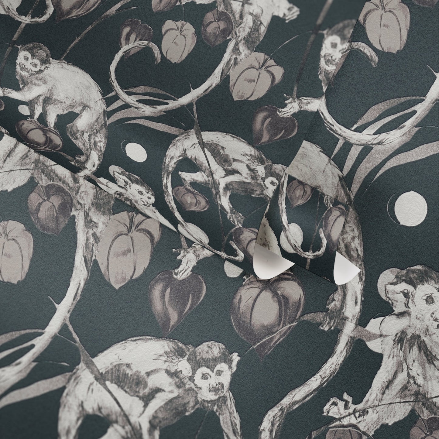 Michalsky Living 4 Mad Monkeys Design Vliestapete Schwarz Grau 10,05 m x 0,53 m