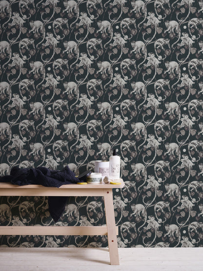 Michalsky Living 4 Mad Monkeys Design Vliestapete Schwarz Grau 10,05 m x 0,53 m