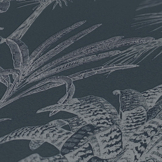 Michalsky Living 4 Tropical Tale Design Vliestapete Schwarz Grau 10,05 m x 0,53 m