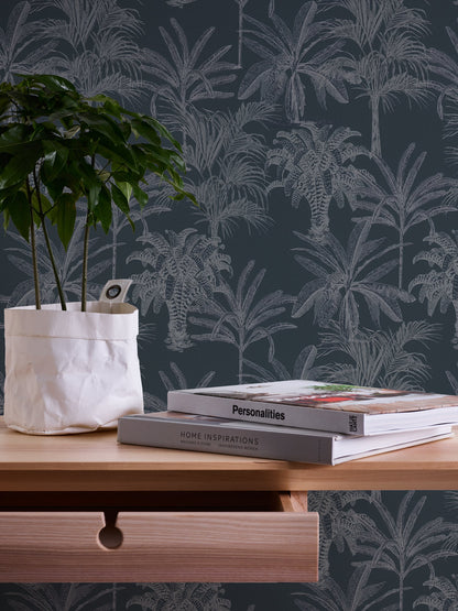 Michalsky Living 4 Tropical Tale Design Vliestapete Schwarz Grau 10,05 m x 0,53 m