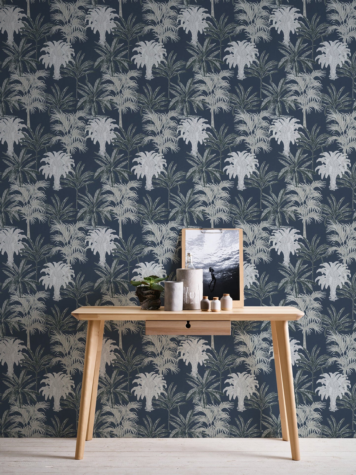 Michalsky Living 4 Tropical Tale Design Vliestapete Blau Grau Weiß 10,05 m x 0,53 m
