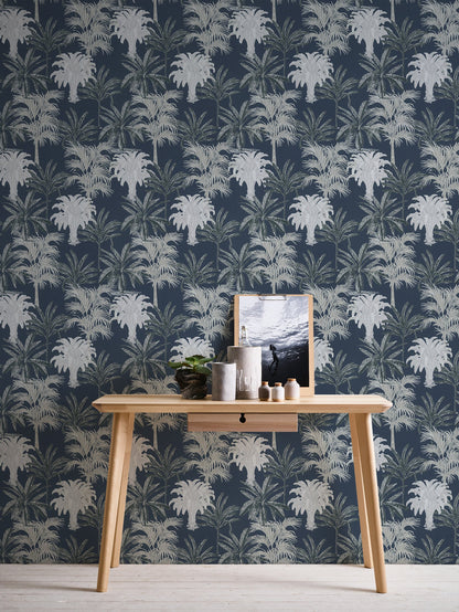 Michalsky Living 4 Tropical Tale Design Vliestapete Blau Grau Weiß 10,05 m x 0,53 m