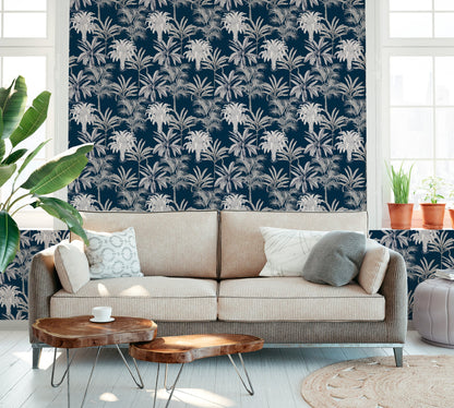 Michalsky Living 4 Tropical Tale Design Vliestapete Blau Grau Weiß 10,05 m x 0,53 m