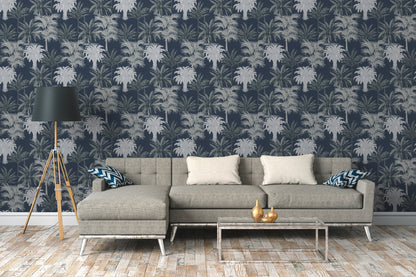 Michalsky Living 4 Tropical Tale Design Vliestapete Blau Grau Weiß 10,05 m x 0,53 m