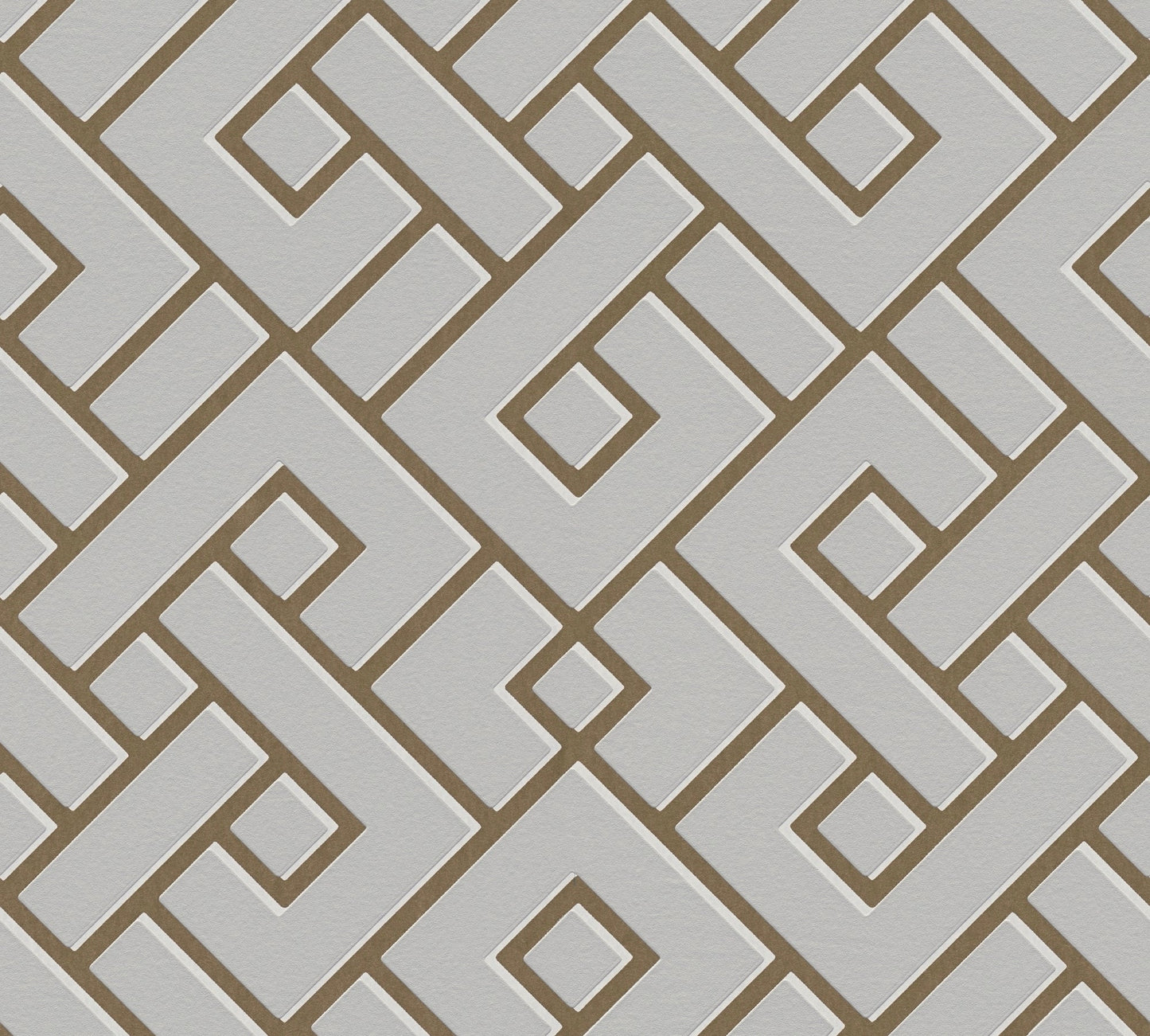 Michalsky Living 4 Magic Meander Design Vliestapete Grau Gold Weiß 10,05 m x 0,53 m