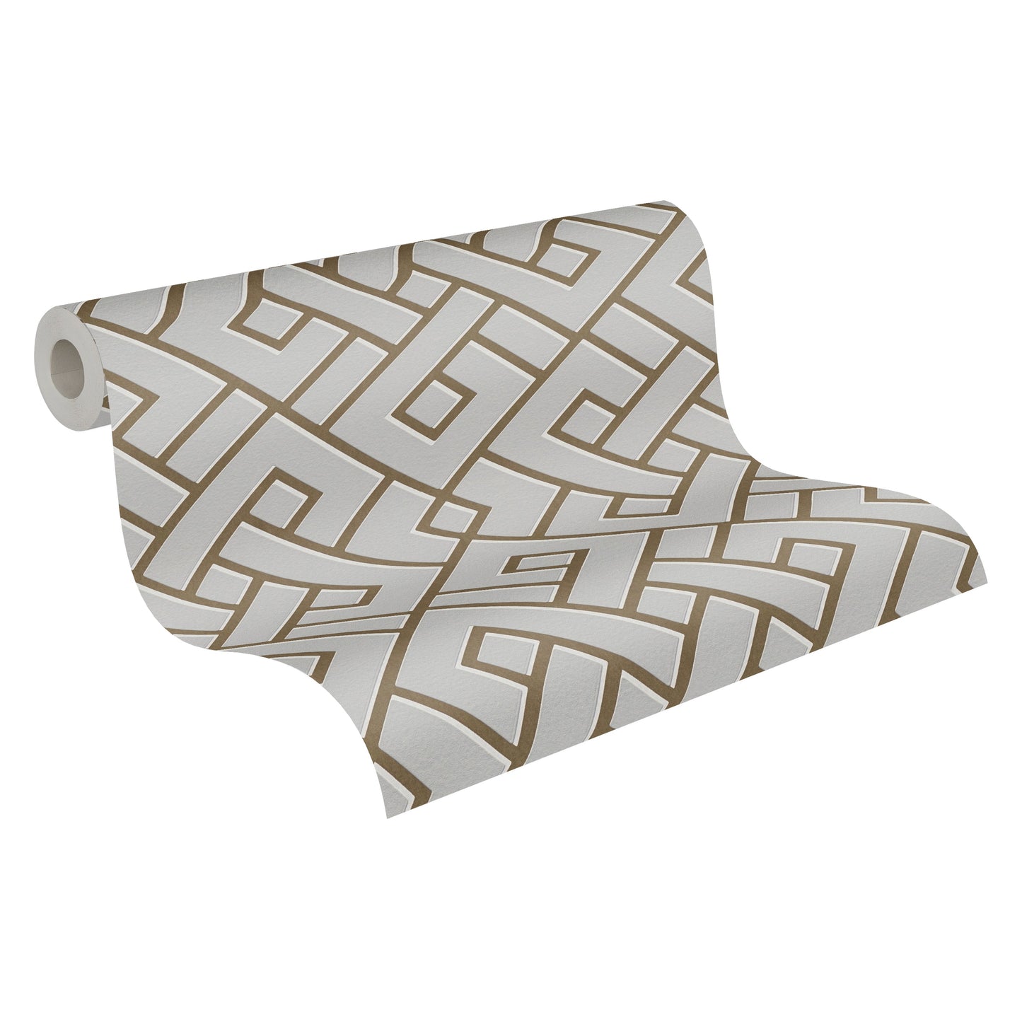 Michalsky Living 4 Magic Meander Design Vliestapete Grau Gold Weiß 10,05 m x 0,53 m
