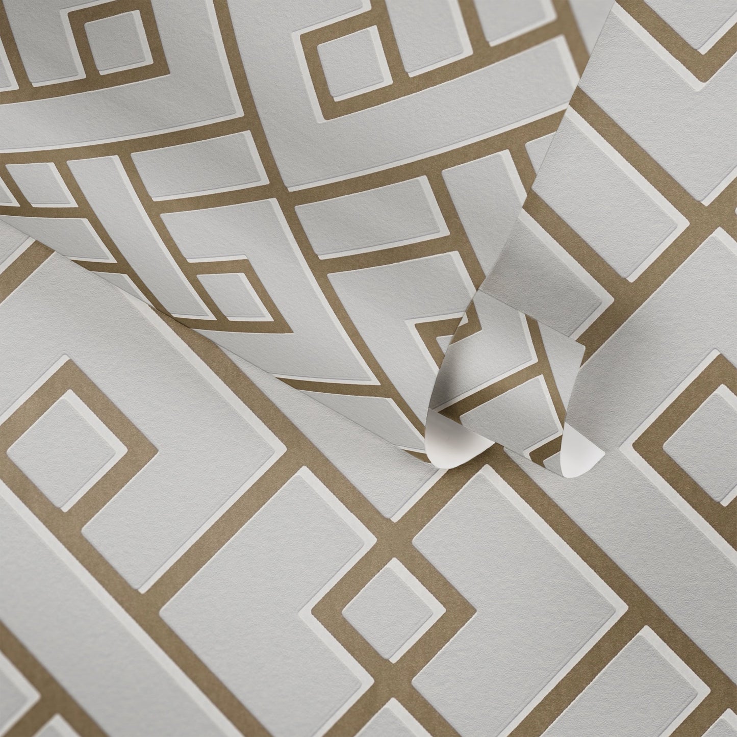 Michalsky Living 4 Magic Meander Design Vliestapete Grau Gold Weiß 10,05 m x 0,53 m