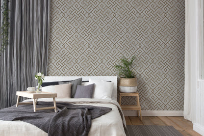 Michalsky Living 4 Magic Meander Design Vliestapete Grau Gold Weiß 10,05 m x 0,53 m