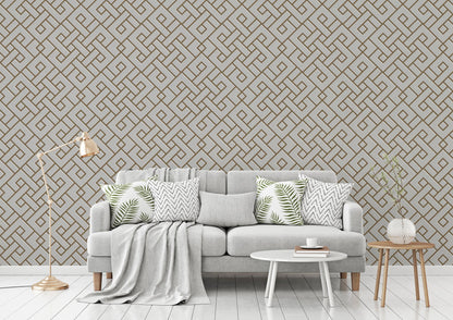 Michalsky Living 4 Magic Meander Design Vliestapete Grau Gold Weiß 10,05 m x 0,53 m