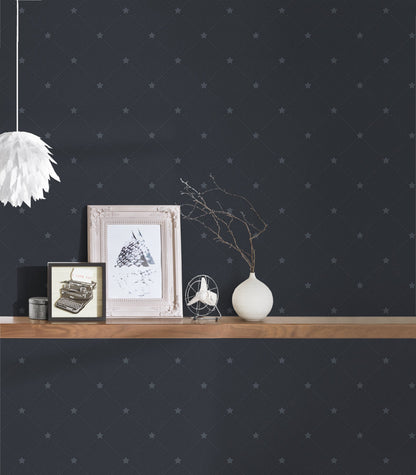 Michalsky Living 4 Stylish Stars Design Vliestapete Schwarz 10,05 m x 0,53 m