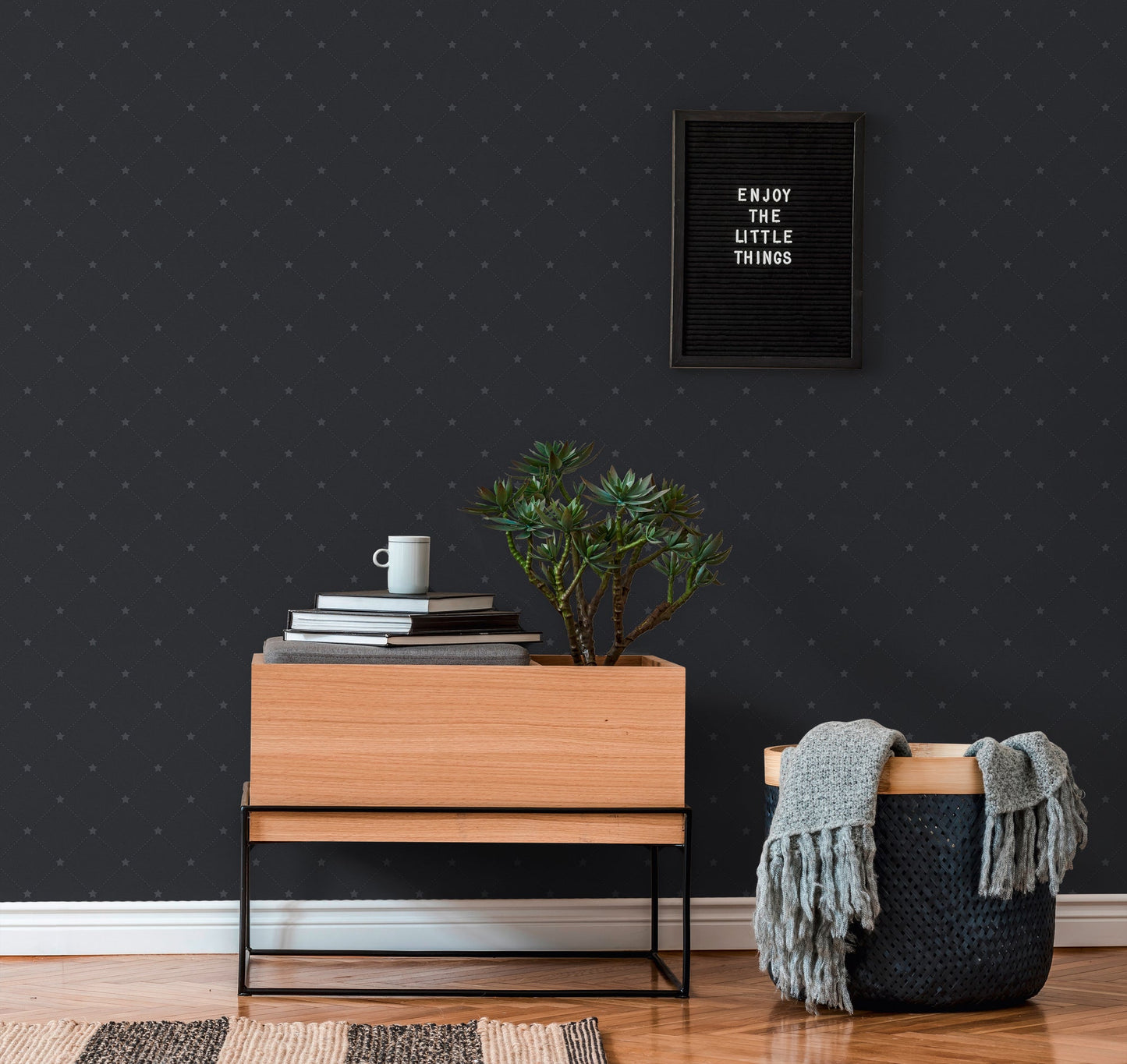 Michalsky Living 4 Stylish Stars Design Vliestapete Schwarz 10,05 m x 0,53 m