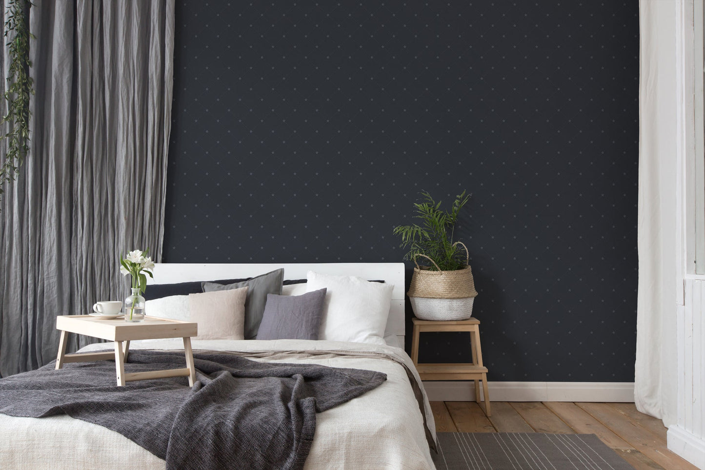 Michalsky Living 4 Stylish Stars Design Vliestapete Schwarz 10,05 m x 0,53 m