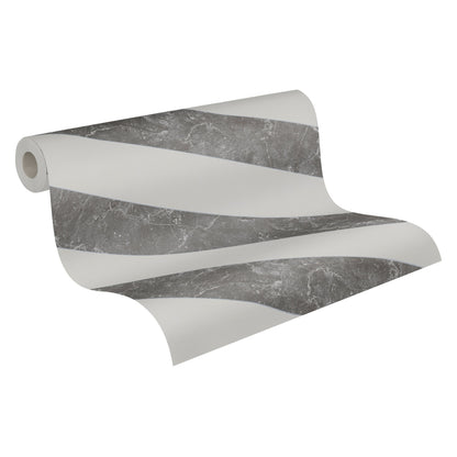Michalsky Living 4 Modern Marble Design Vliestapete Grau Weiß Silber 10,05 m x 0,53 m