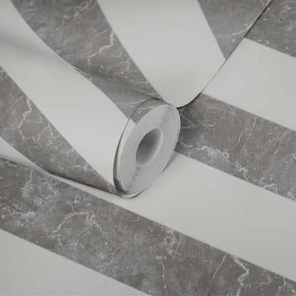 Michalsky Living 4 Modern Marble Design Vliestapete Grau Weiß Silber 10,05 m x 0,53 m