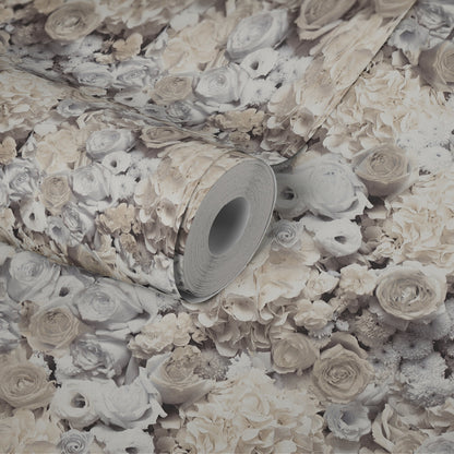 Trendwall 2 Glitzer Vliestapete Grau Beige Gelb Glitzer 10,05 m x 0,53 m