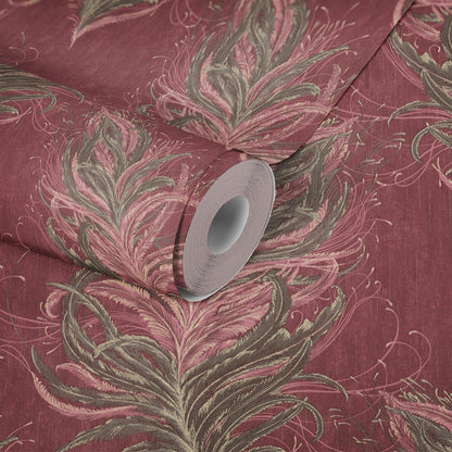 Livingwalls Mata Hari Vinyl-Vliestapete Rot Braun Gold Rosa 10,05 m x 0,53 m