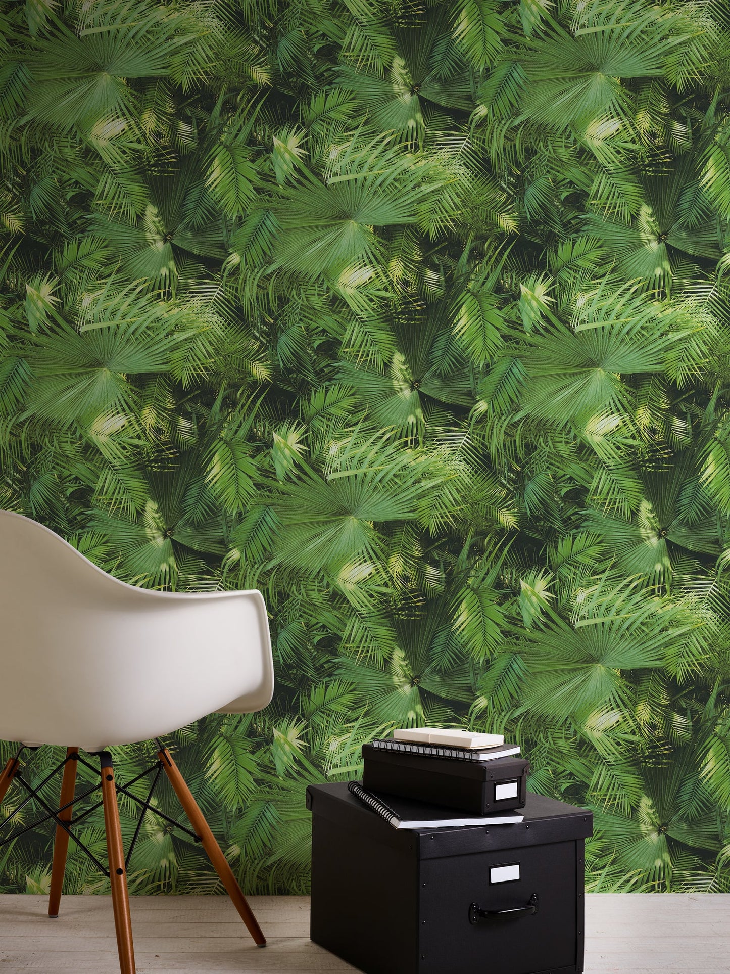 The Wallcover Blättertapete selbstklebend Grün 8,40 m x 0,53 m