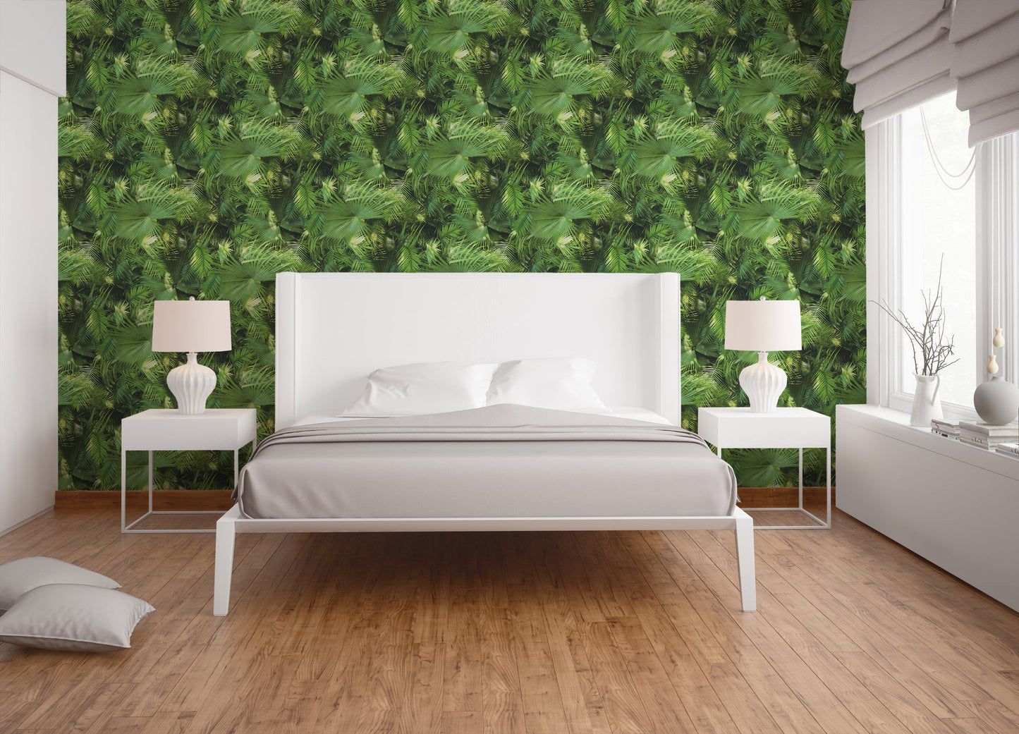 The Wallcover Blättertapete selbstklebend Grün 8,40 m x 0,53 m
