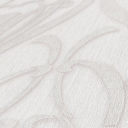 Livingwalls Mata Hari Vinyl-Vliestapete Weiß Creme 10,05 m x 0,53 m