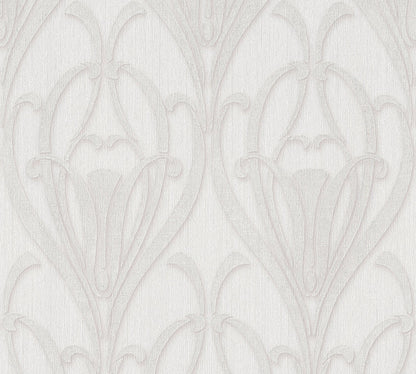 Livingwalls Mata Hari Vinyl-Vliestapete Weiß Creme 10,05 m x 0,53 m
