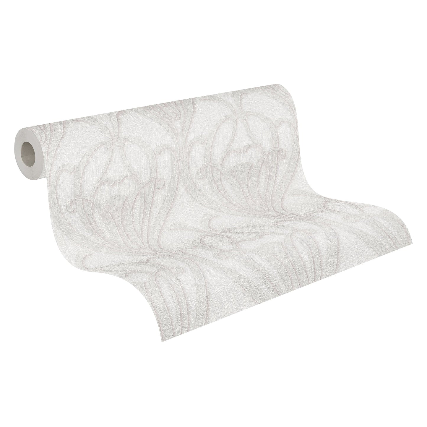 Livingwalls Mata Hari Vinyl-Vliestapete Weiß Creme 10,05 m x 0,53 m