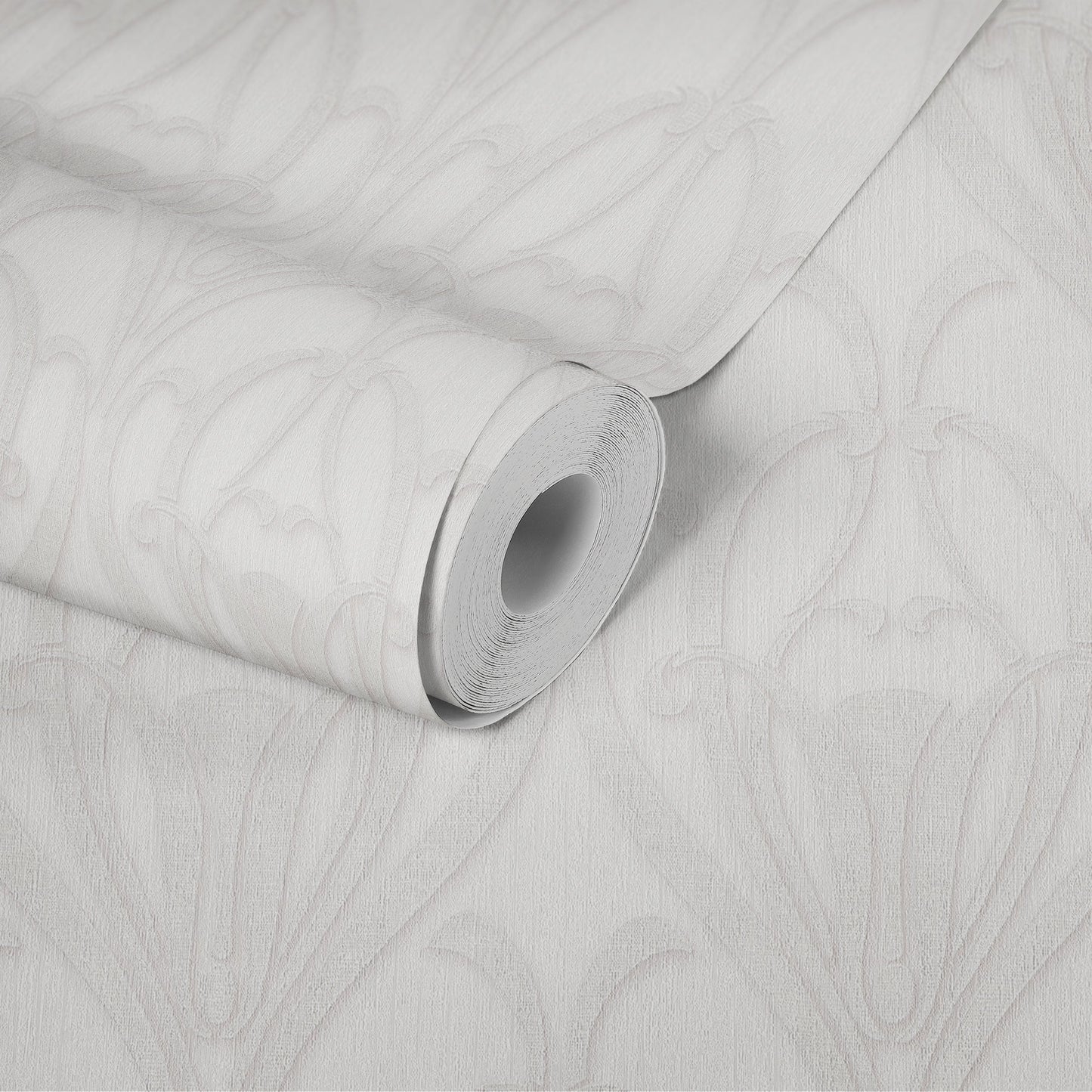 Livingwalls Mata Hari Vinyl-Vliestapete Weiß Creme 10,05 m x 0,53 m