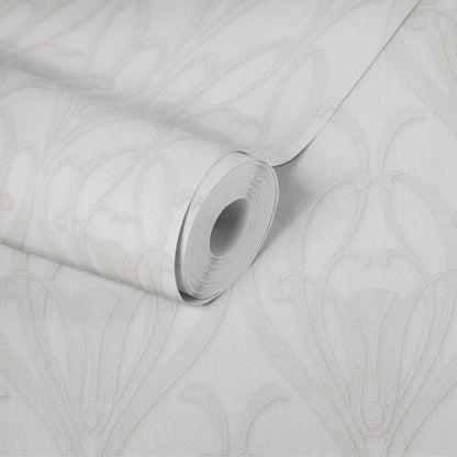 Livingwalls Mata Hari Vinyl-Vliestapete Weiß Creme 10,05 m x 0,53 m