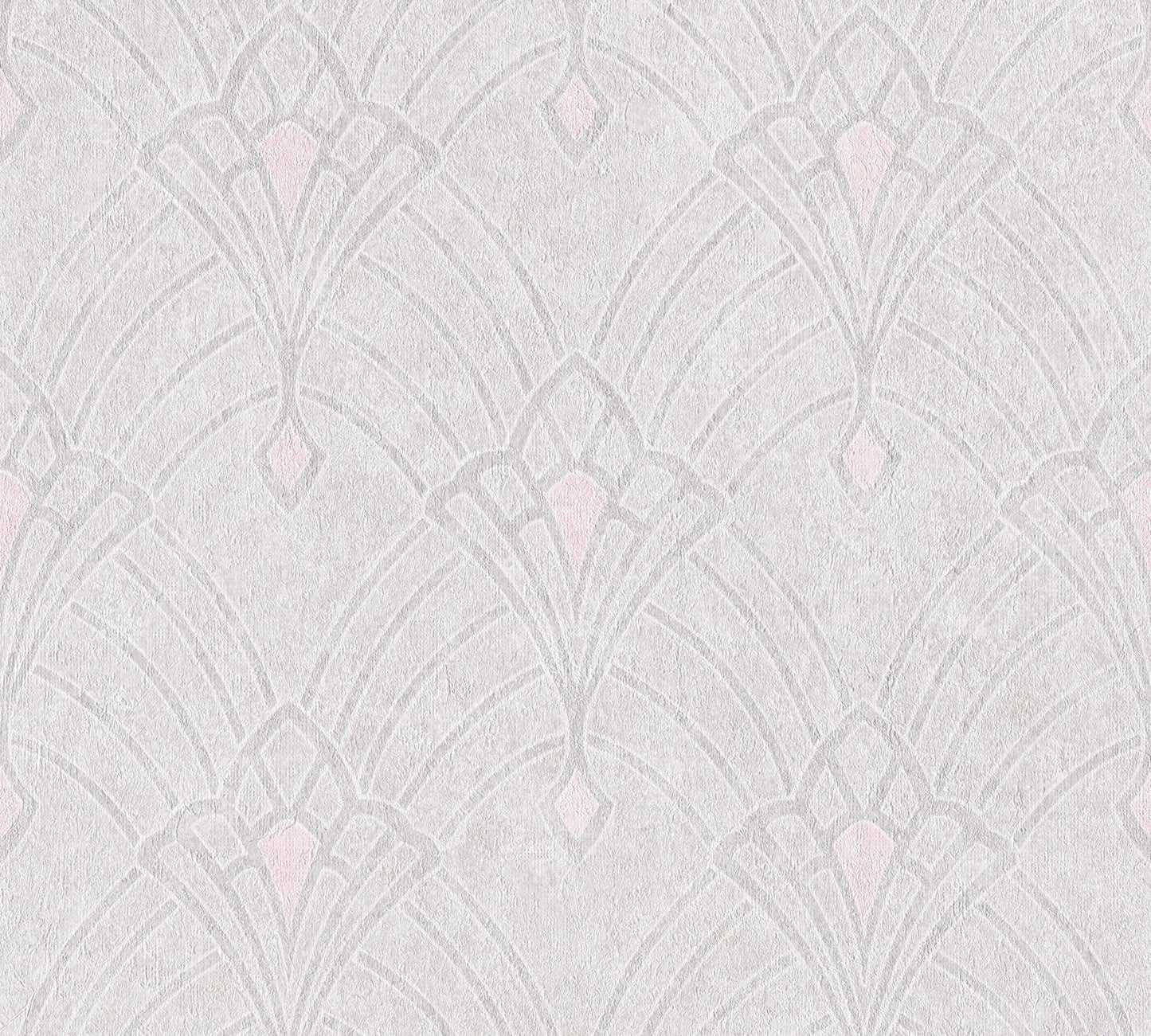 Livingwalls Mata Hari Vinyl-Vliestapete Creme Rosa Grau 10,05 m x 0,53 m