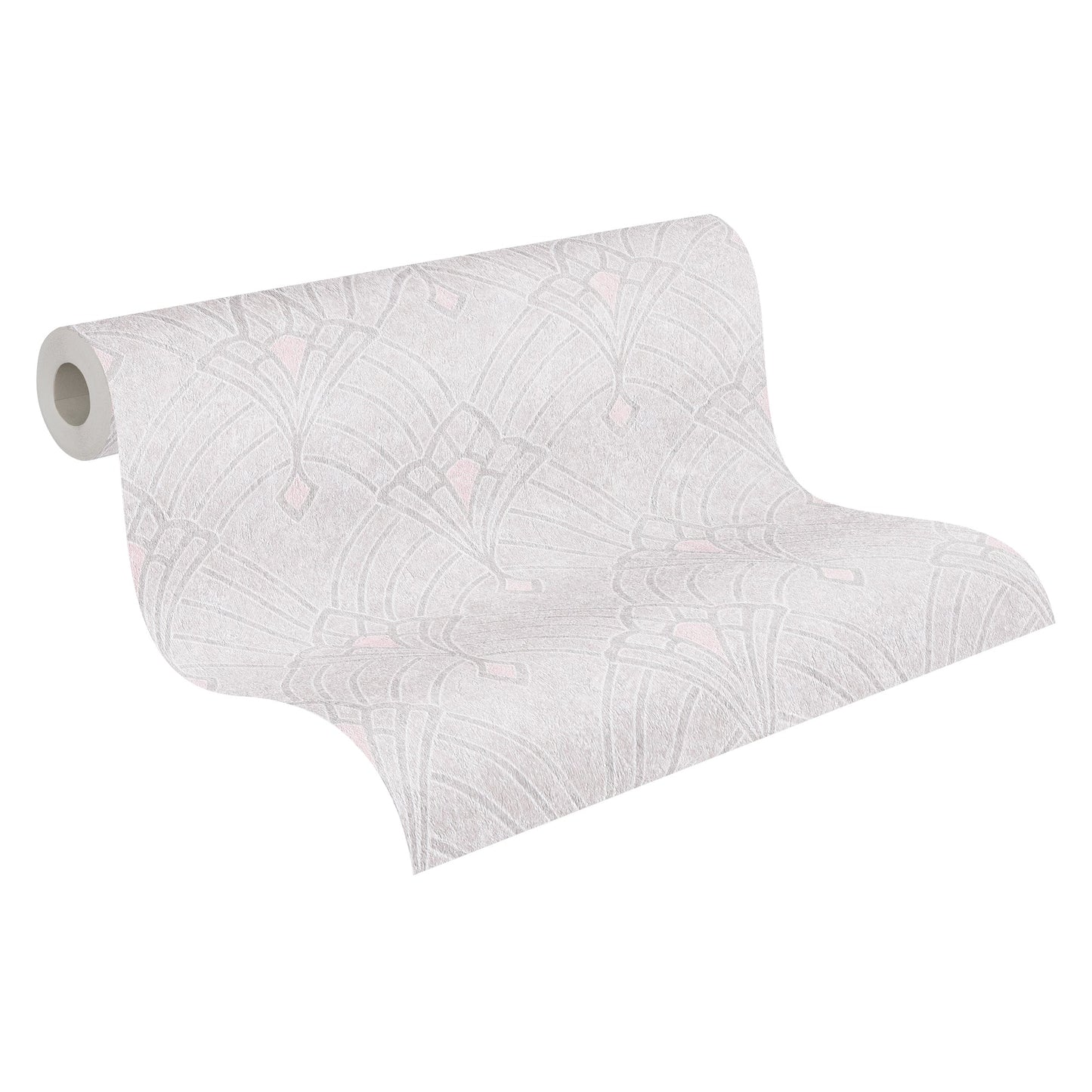 Livingwalls Mata Hari Vinyl-Vliestapete Creme Rosa Grau 10,05 m x 0,53 m
