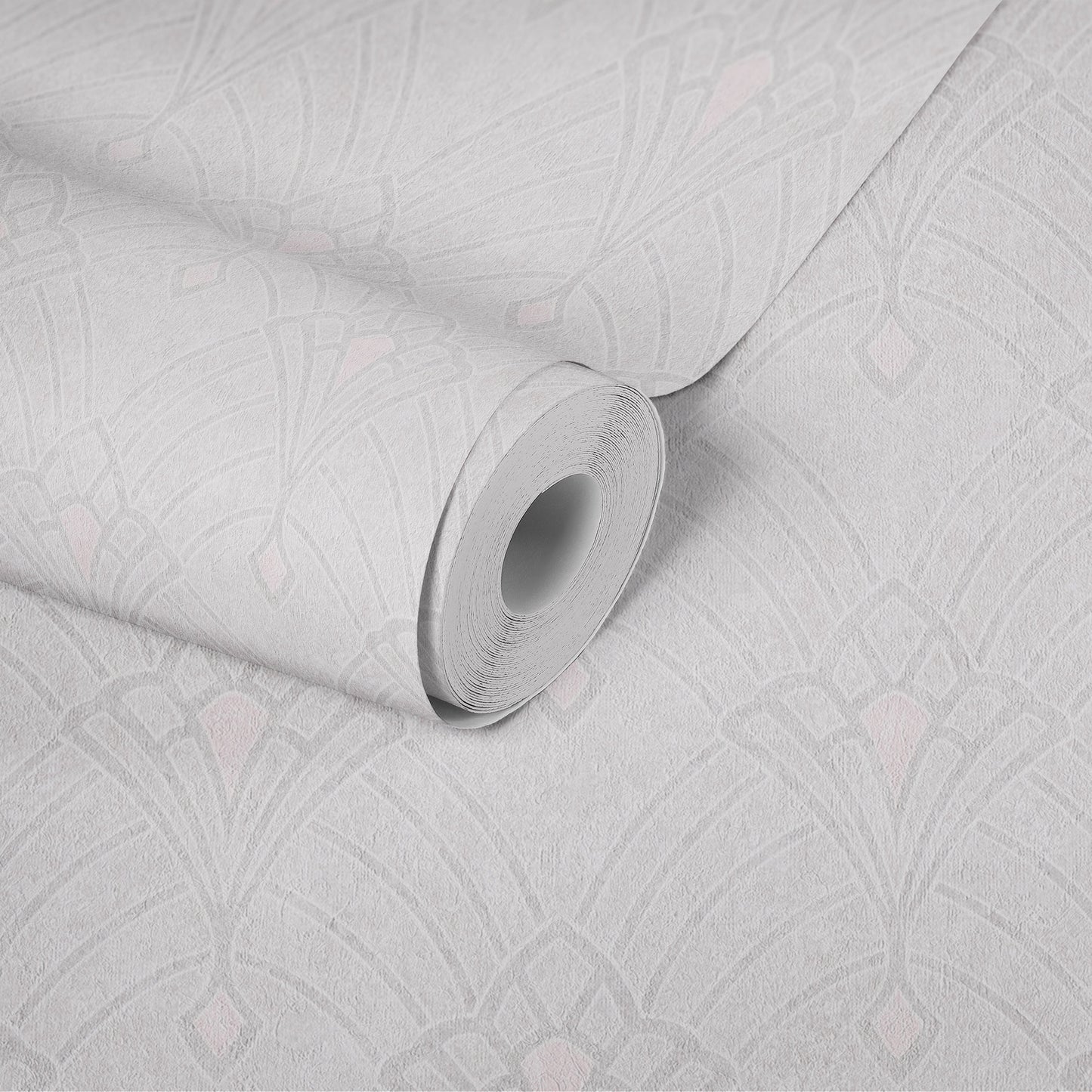 Livingwalls Mata Hari Vinyl-Vliestapete Creme Rosa Grau 10,05 m x 0,53 m