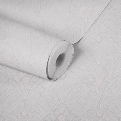 Livingwalls Mata Hari Vinyl-Vliestapete Creme Rosa Grau 10,05 m x 0,53 m