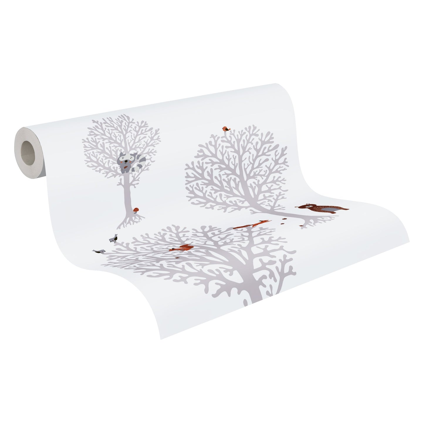Fototapete Waldtiere Grau - 1,59 m x 2,80 m