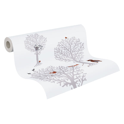 Fototapete Waldtiere Grau - 1,59 m x 2,80 m