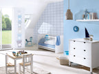 Fototapete Teddybären Blau Grau - 1,59 m x 2,80 m