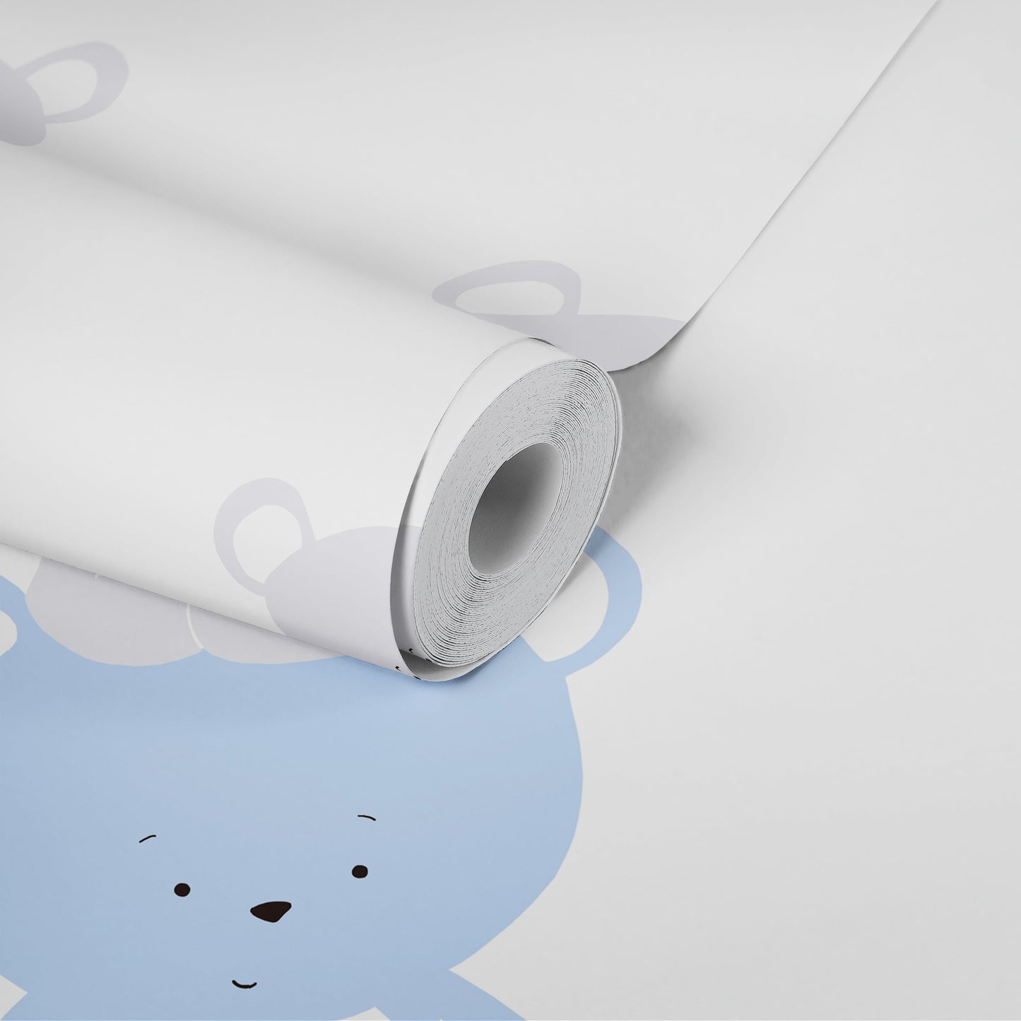 Fototapete Teddybären Blau Grau - 1,59 m x 2,80 m