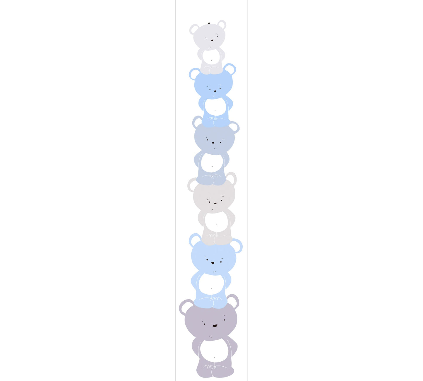 Fototapete Teddybären Blau Grau - 1,59 m x 2,80 m