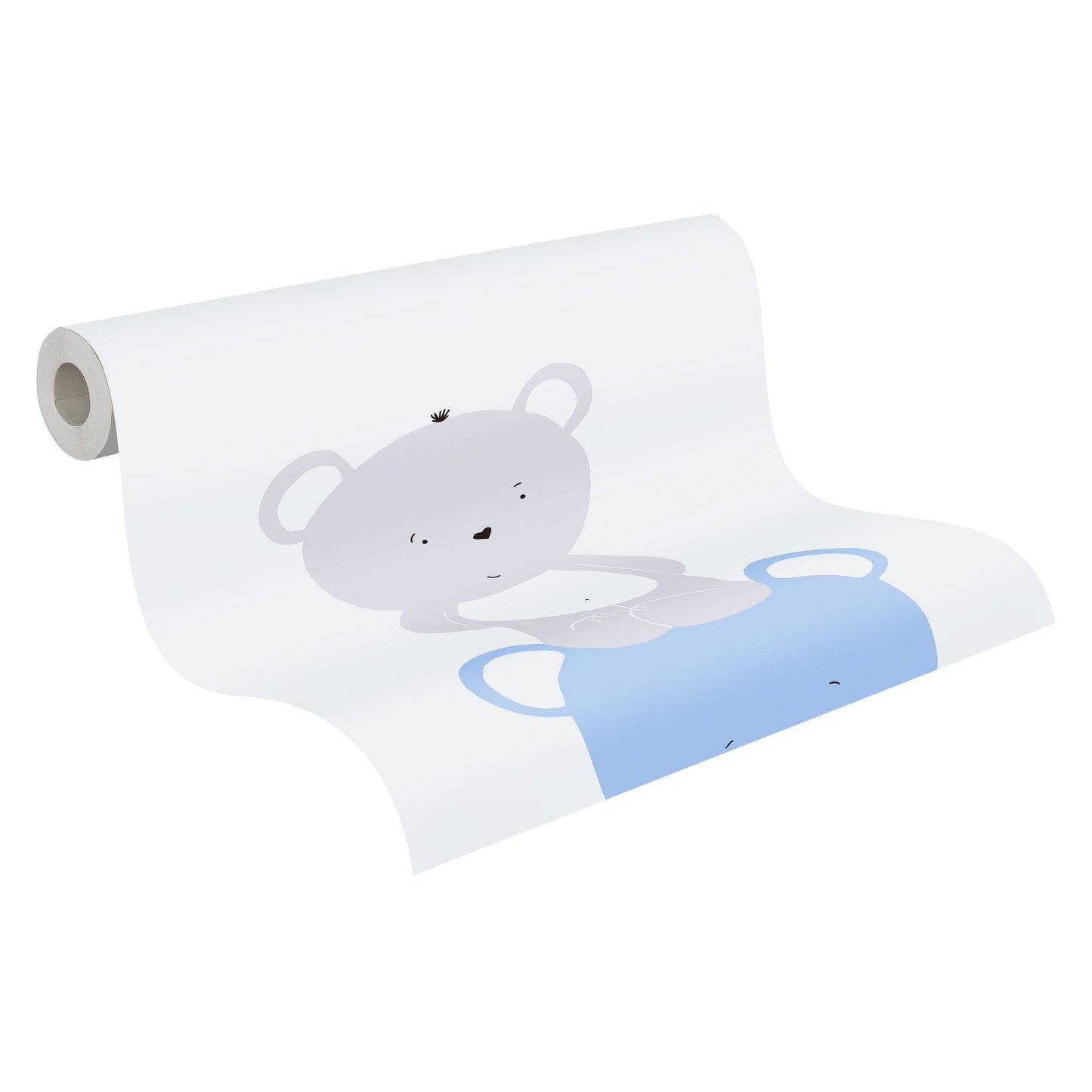 Fototapete Teddybären Blau Grau - 1,59 m x 2,80 m