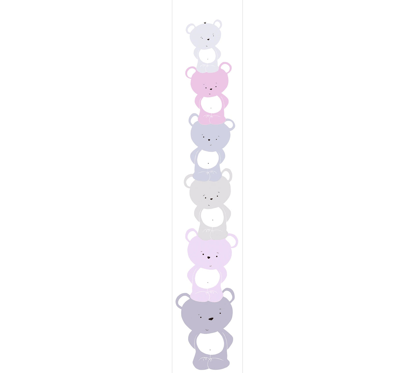 Fototapete Teddybären Rosa Lila - 1,59 m x 2,80 m