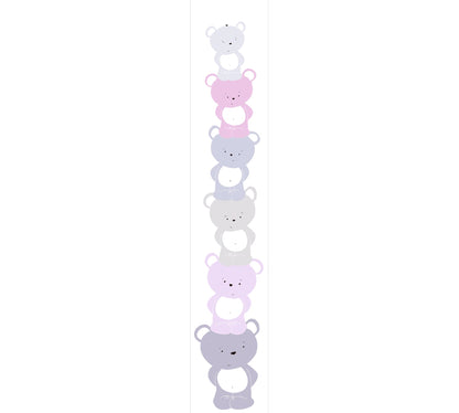 Fototapete Teddybären Rosa Lila - 1,59 m x 2,80 m