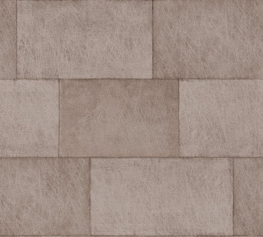 Livingwalls Titanium 3 Vliestapete Steinoptik Braun 10,05 m x 0,53 m