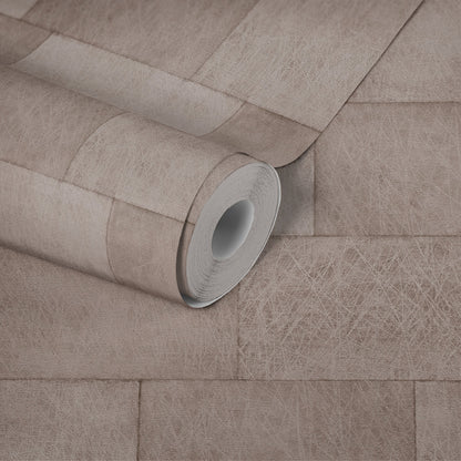 Livingwalls Titanium 3 Vliestapete Steinoptik Braun 10,05 m x 0,53 m