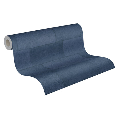 Livingwalls Titanium 3 Vliestapete Steinoptik Blau 10,05 m x 0,53 m