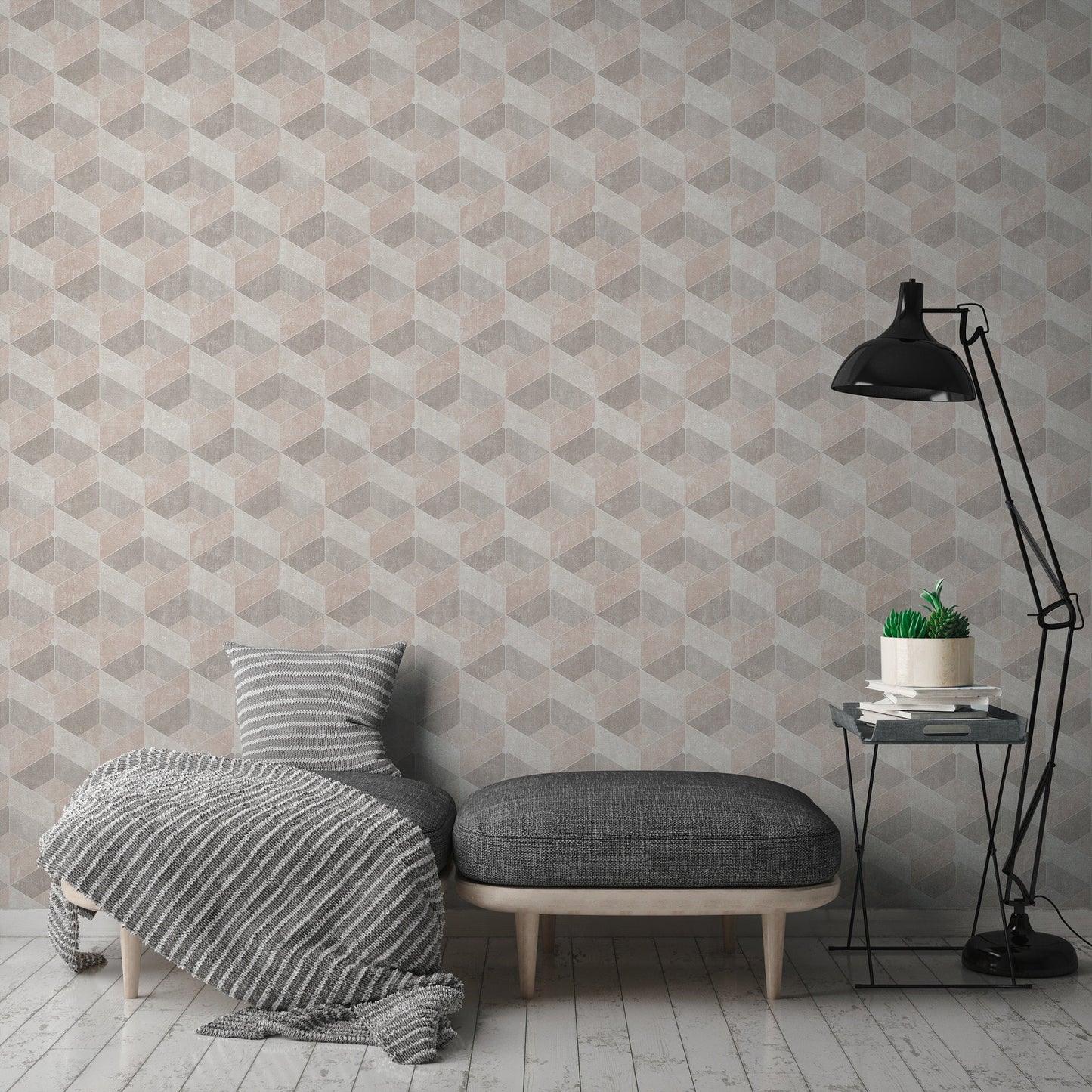 Livingwalls Titanium 3 Geometrische Vliestapete Beige Creme 10,05 m x 0,53 m
