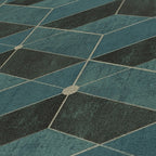 Livingwalls Titanium 3 Geometrische Vliestapete Grün Gold Schwarz 10,05 m x 0,53 m