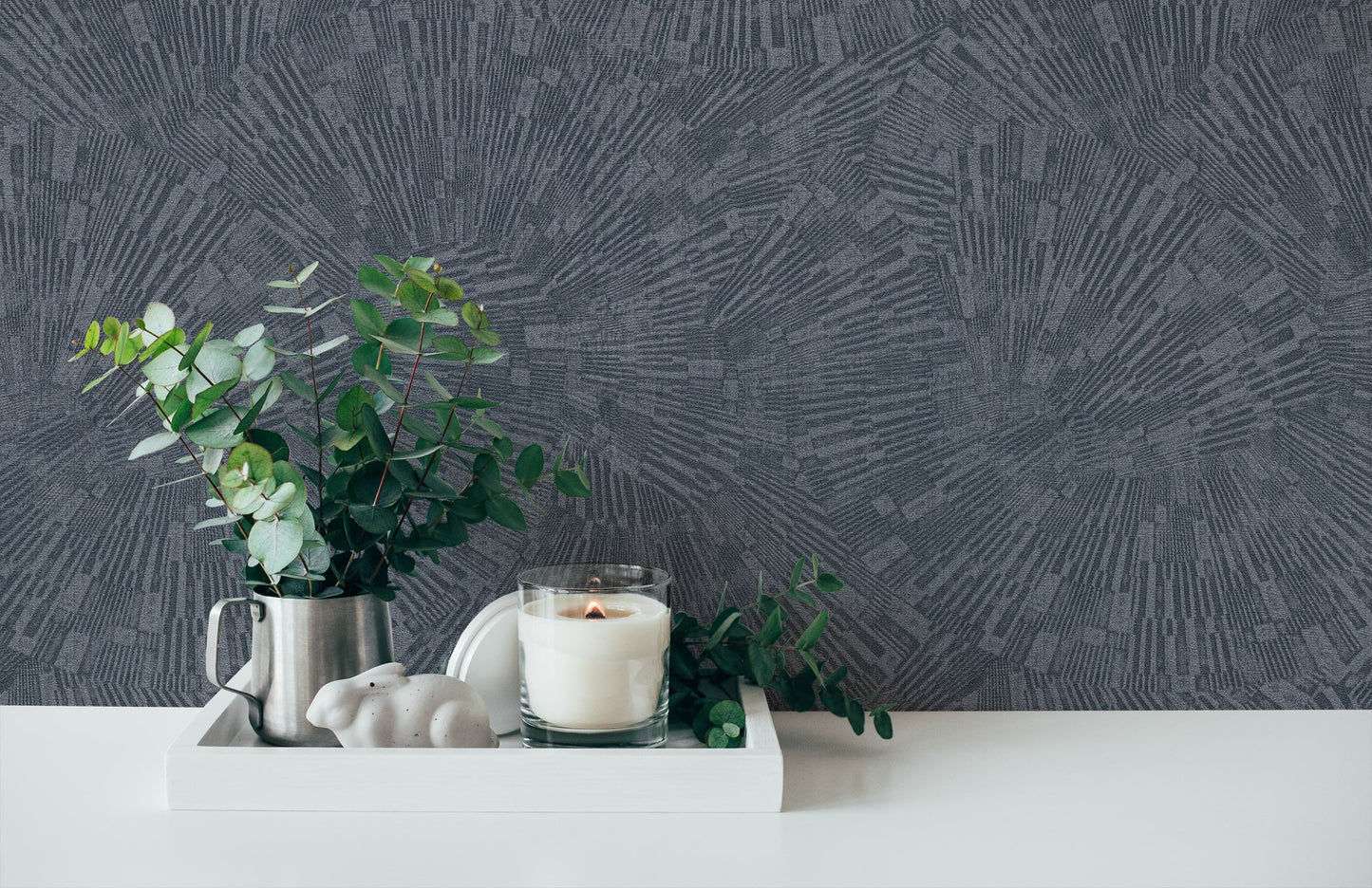Livingwalls Titanium 3 Geometrische Vliestapete Blau 10,05 m x 0,53 m